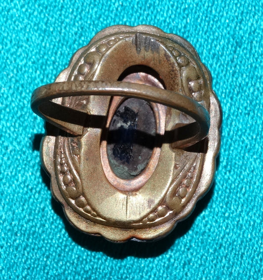 Vintage Amethyst Purple Glass Victorian Ring image 1