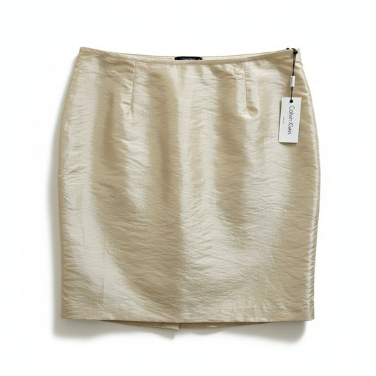 Calvin Klein Caramel Pencil Skirt lined with back slit Size 1X - NWT