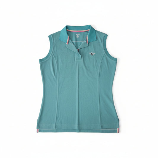 TuffRider Green Sleeveless Equestrian Polo Top – Size Small – New With Tags
