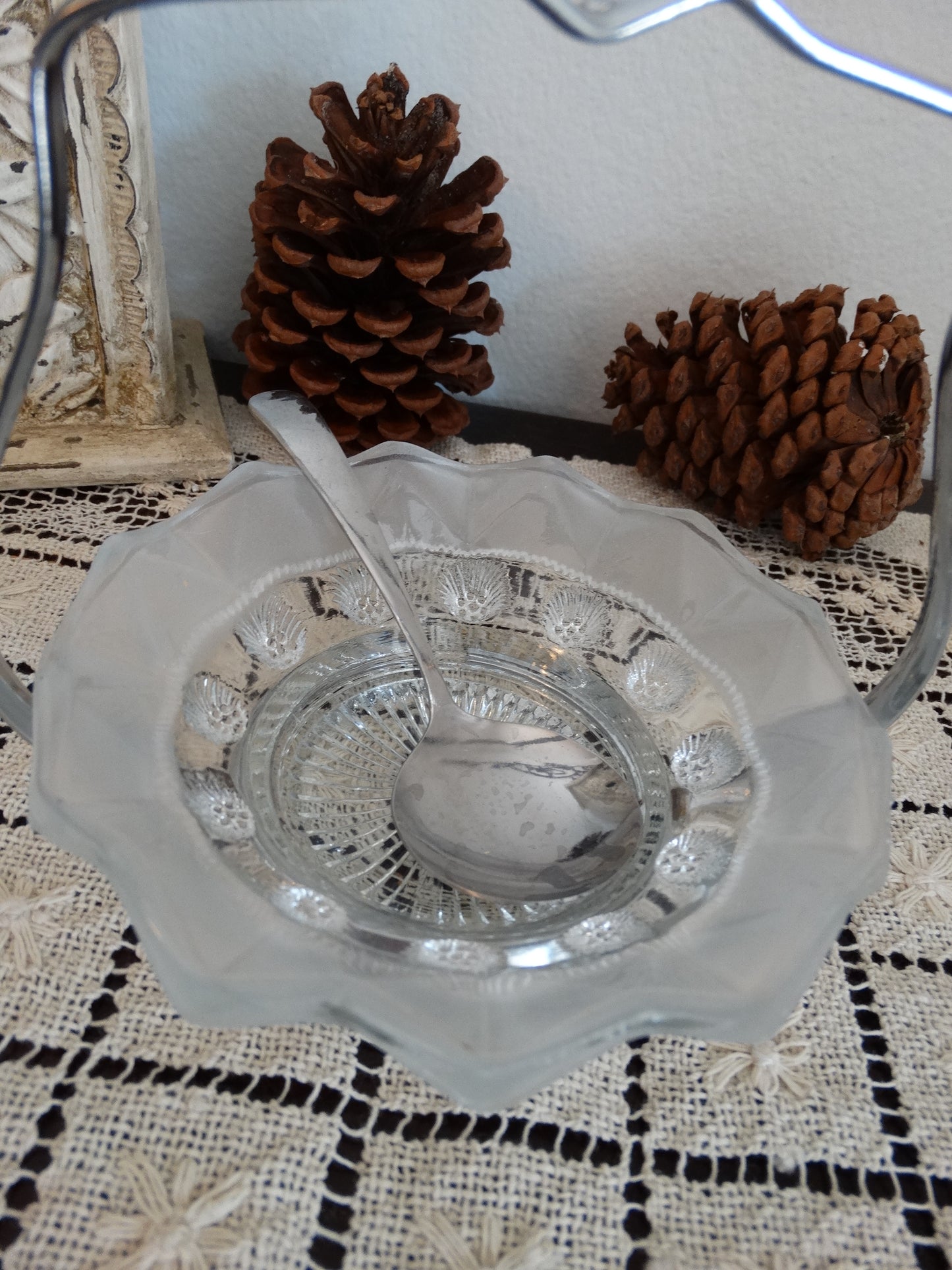 Sheffield Jam and Jelly Dish with Spoon and Stand image 2