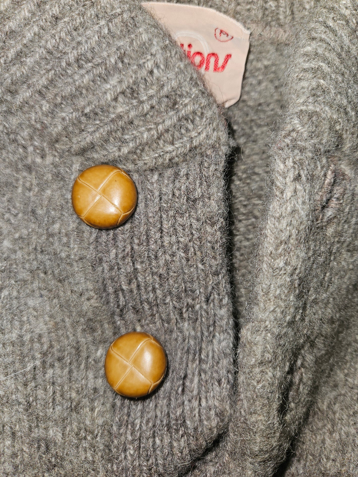 Vintage 1970s–1980s Wool Knit Sweater – Oatmeal Fair Isle Pullover | Made in USA