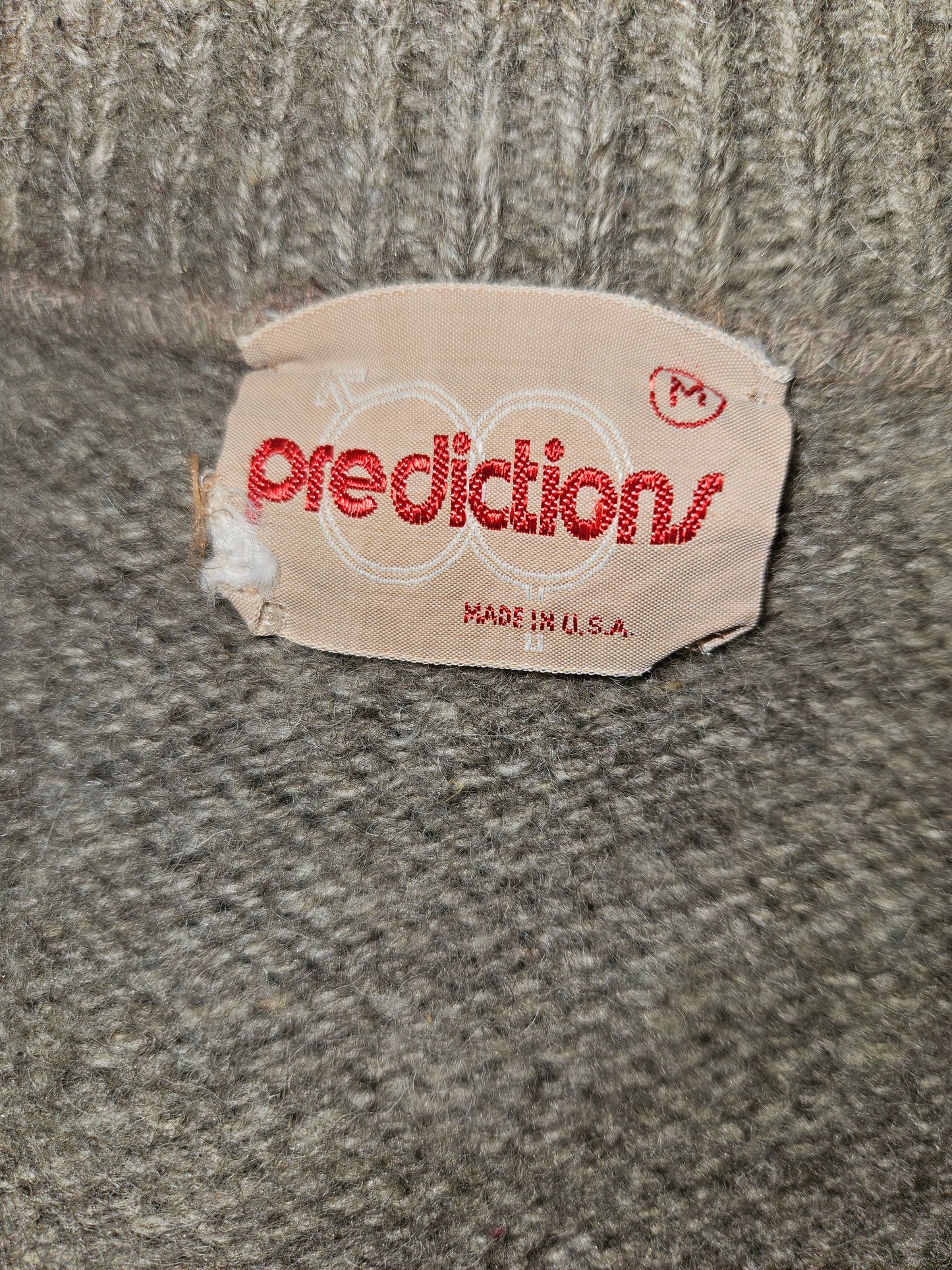 Vintage 1970s–1980s Wool Knit Sweater – Oatmeal Fair Isle Pullover | Made in USA