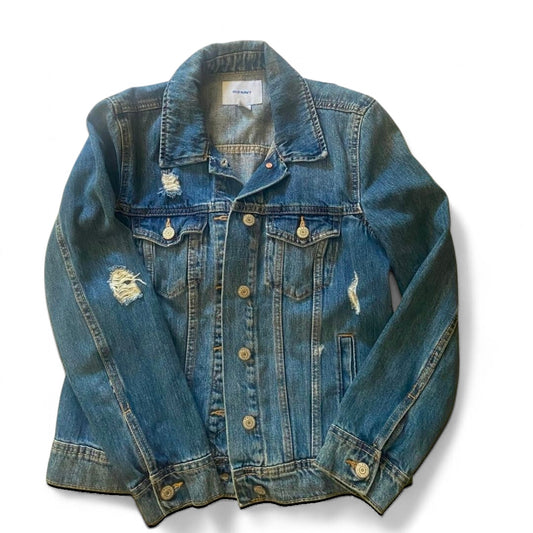 Old Navy Distressed Denim Jacket – Size Small image 0