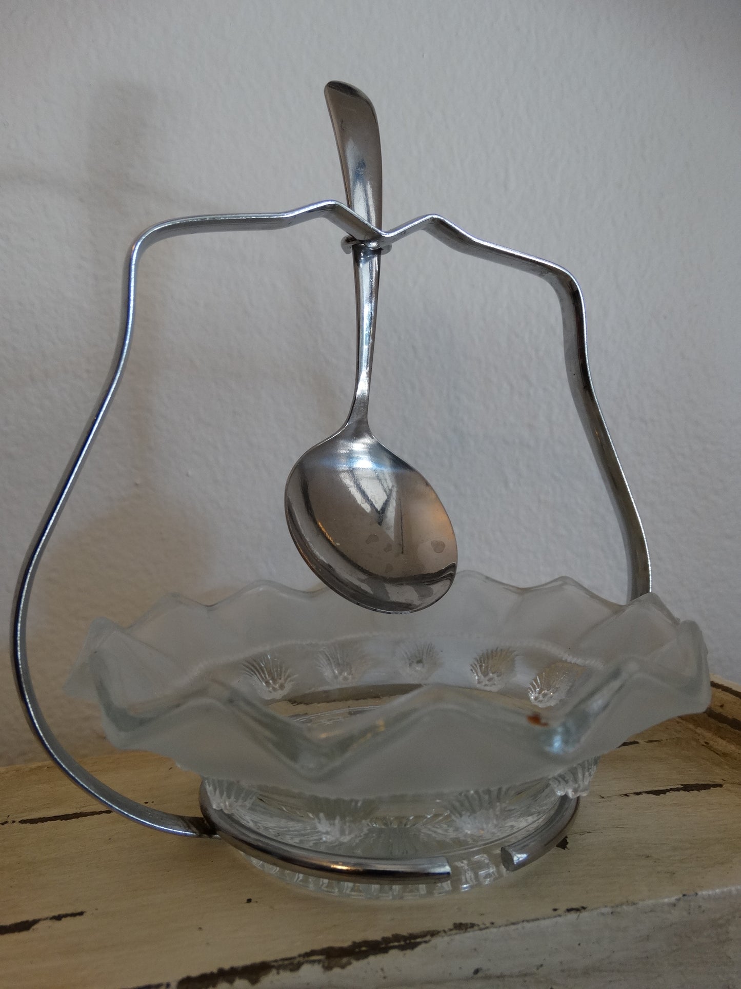 Sheffield Jam and Jelly Dish with Spoon and Stand image 3