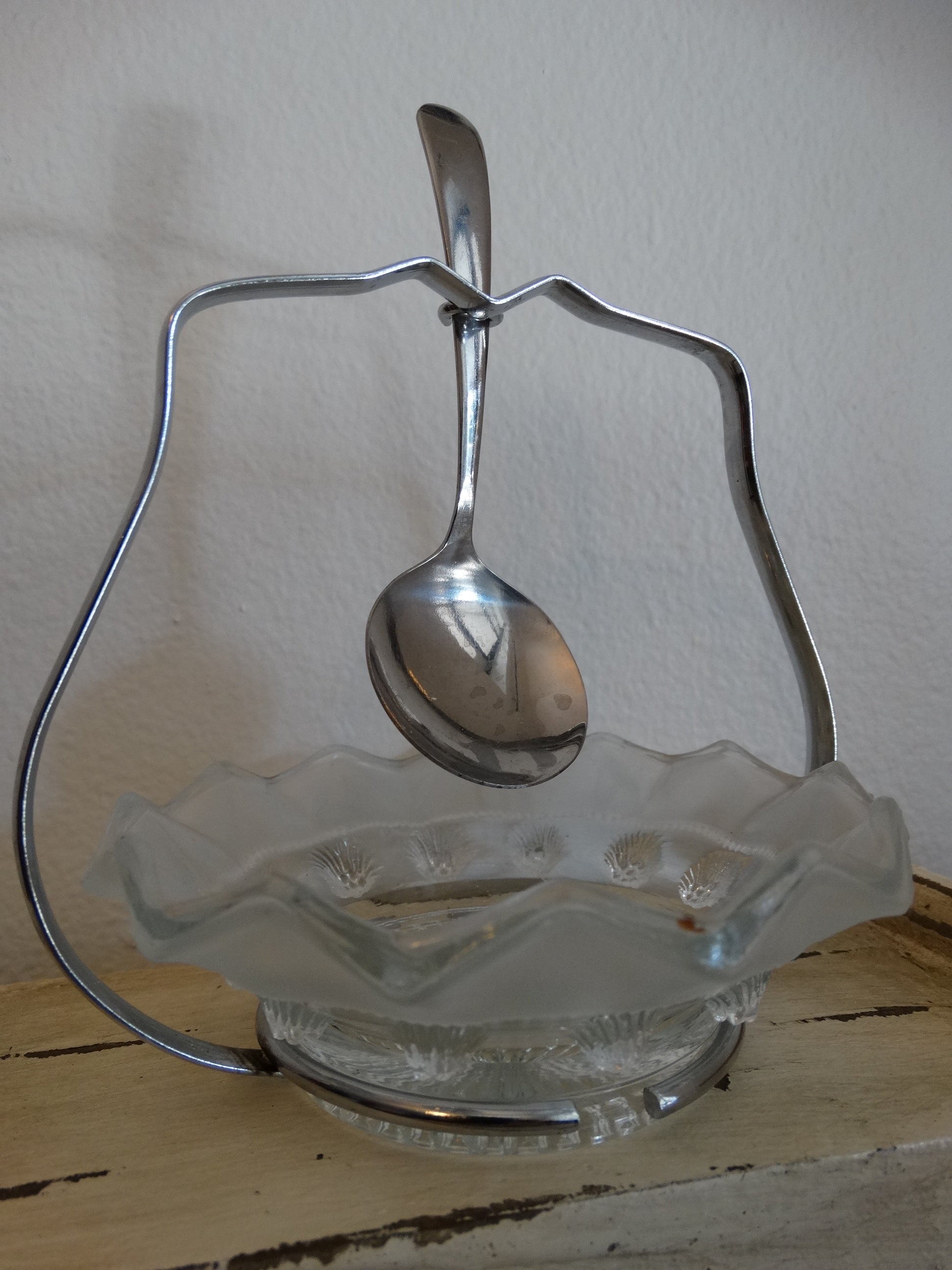 Sheffield Jam and Jelly Dish with Spoon and Stand image 3