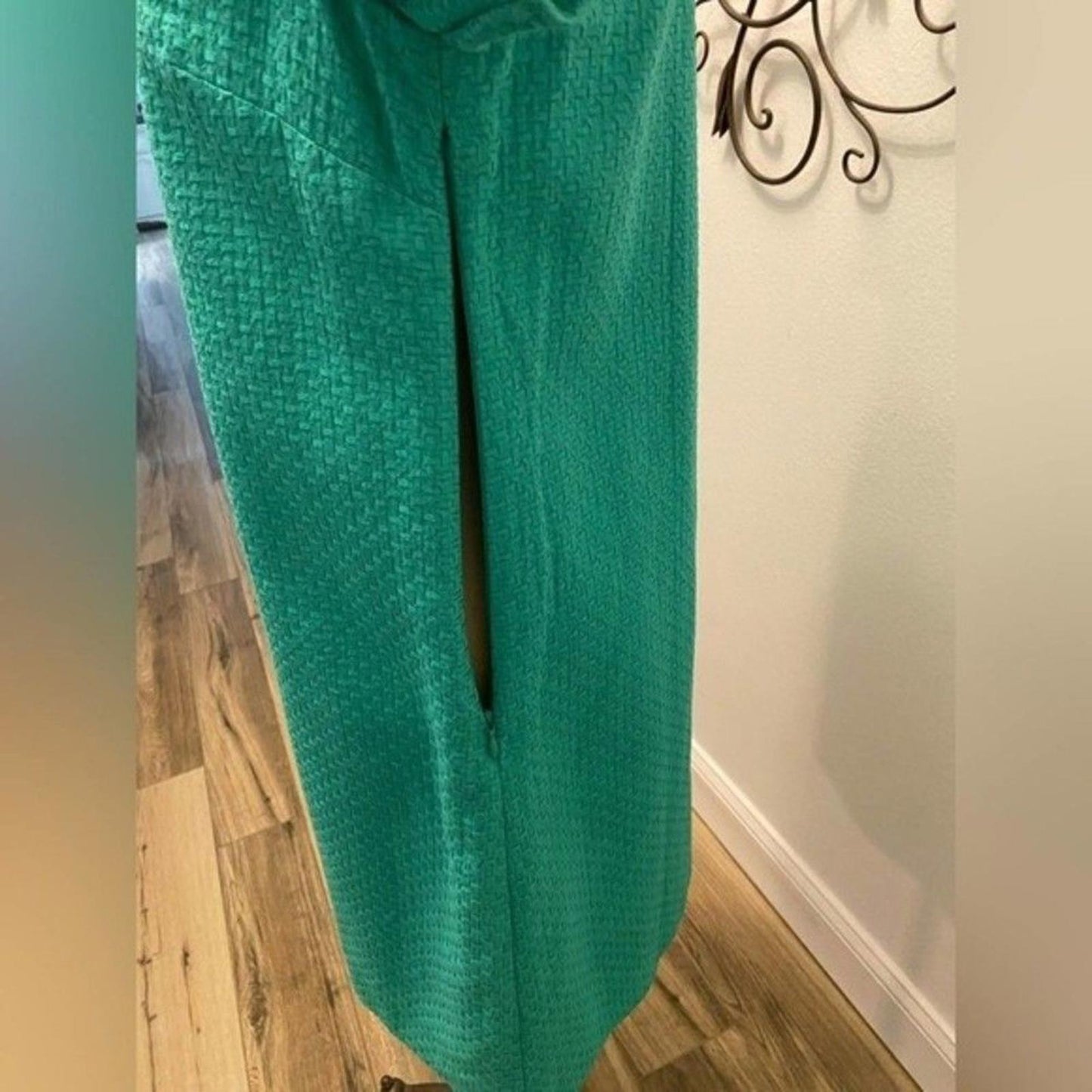 NWT J. Crew Cold Shoulder Basketweave Green Dress - Size Small