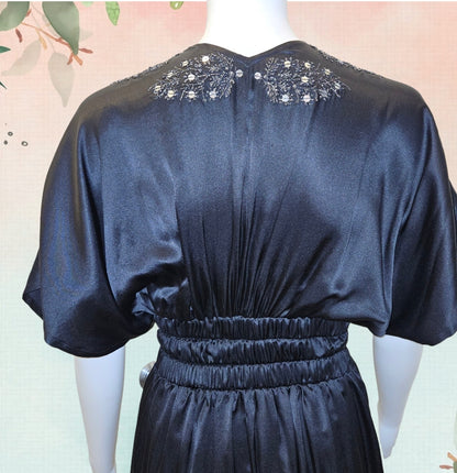 Plenty by Tracy Reese Black Embroidered Kimono Dress Size S image 2
