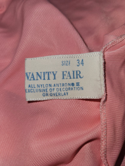 Vintage 60s Vanity Fair Pink Silky Bed Jacket Robe  Small image 6