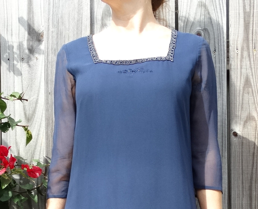 Vintage Wednesday's Child Boho Beaded Hi-Low Dress image 4