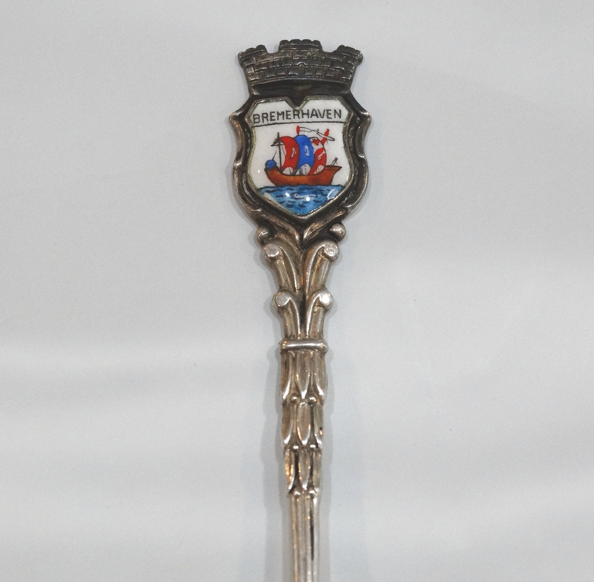 6 GERMANY Deutschland STERLING 800 SILVER ENAMEL SOUVENIR SPOONS image 8