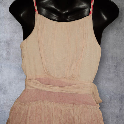 NWOT Festival Gauzy Pink Layered Wrap Sundress – Size Small (Adjustable)