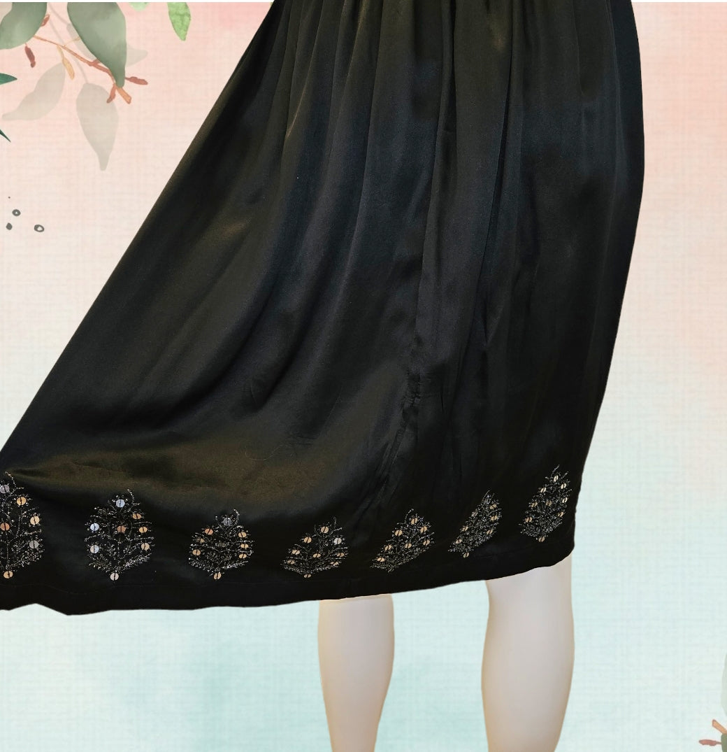 Plenty by Tracy Reese Black Embroidered Kimono Dress Size S image 4