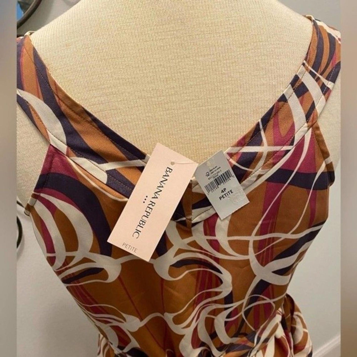 Banana Republic Midi Sheath Dress Earth Tones NWT