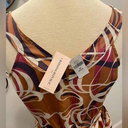 Banana Republic Midi Sheath Dress Earth Tones NWT