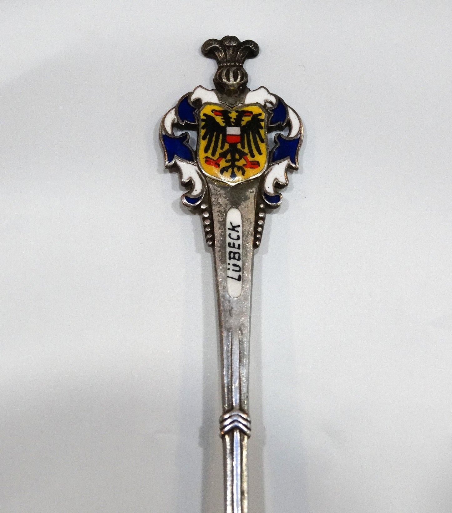 6 GERMANY Deutschland STERLING 800 SILVER ENAMEL SOUVENIR SPOONS image 7