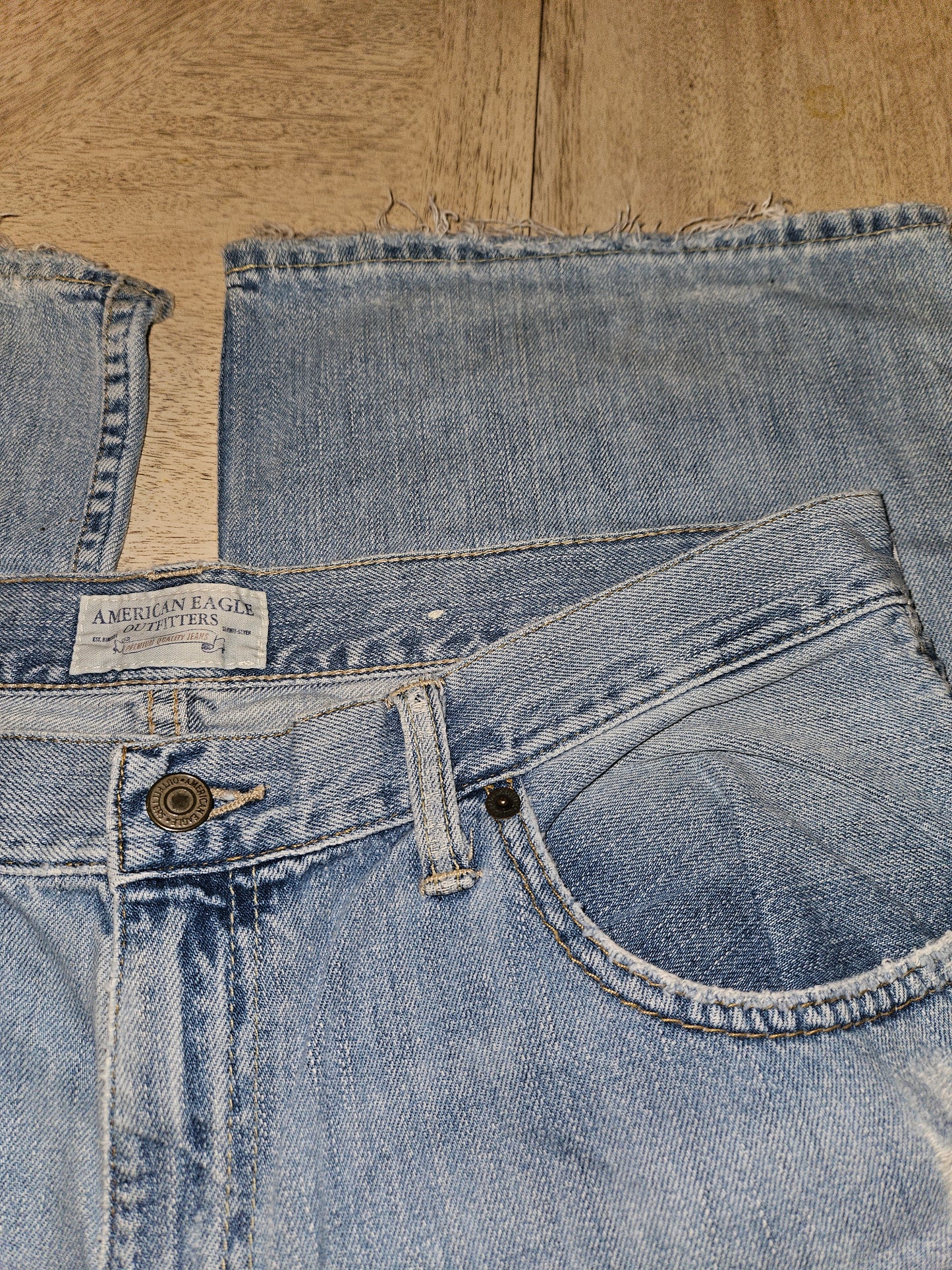 American Eagle Men’s Straight Leg Jeans 34x34 Blue Denim – Worn Once