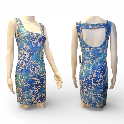 NWT J. Lo Jennifer Lopez Blue Open Back Dress  - Size Small
