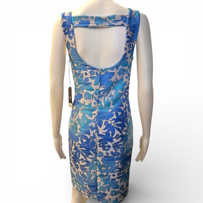 NWT J. Lo Jennifer Lopez Blue Open Back Dress  - Size Small