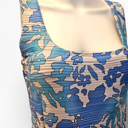 NWT J. Lo Jennifer Lopez Blue Open Back Dress  - Size Small