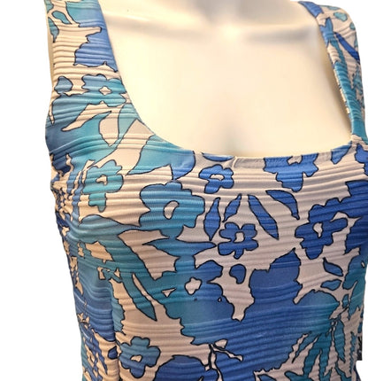 NWT J. Lo Jennifer Lopez Blue Open Back Dress  - Size Small