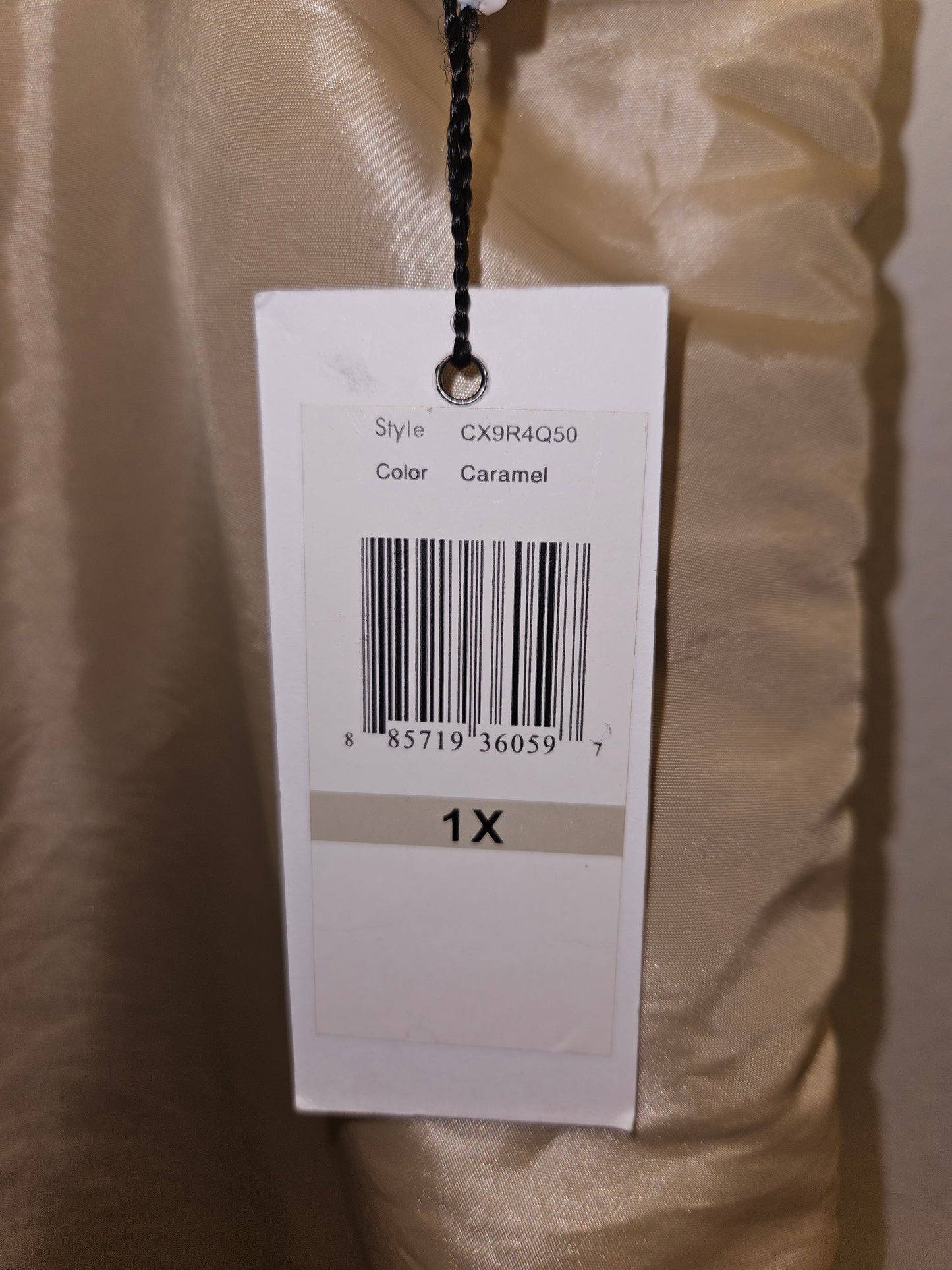 Calvin Klein Caramel Pencil Skirt lined with back slit Size 1X - NWT