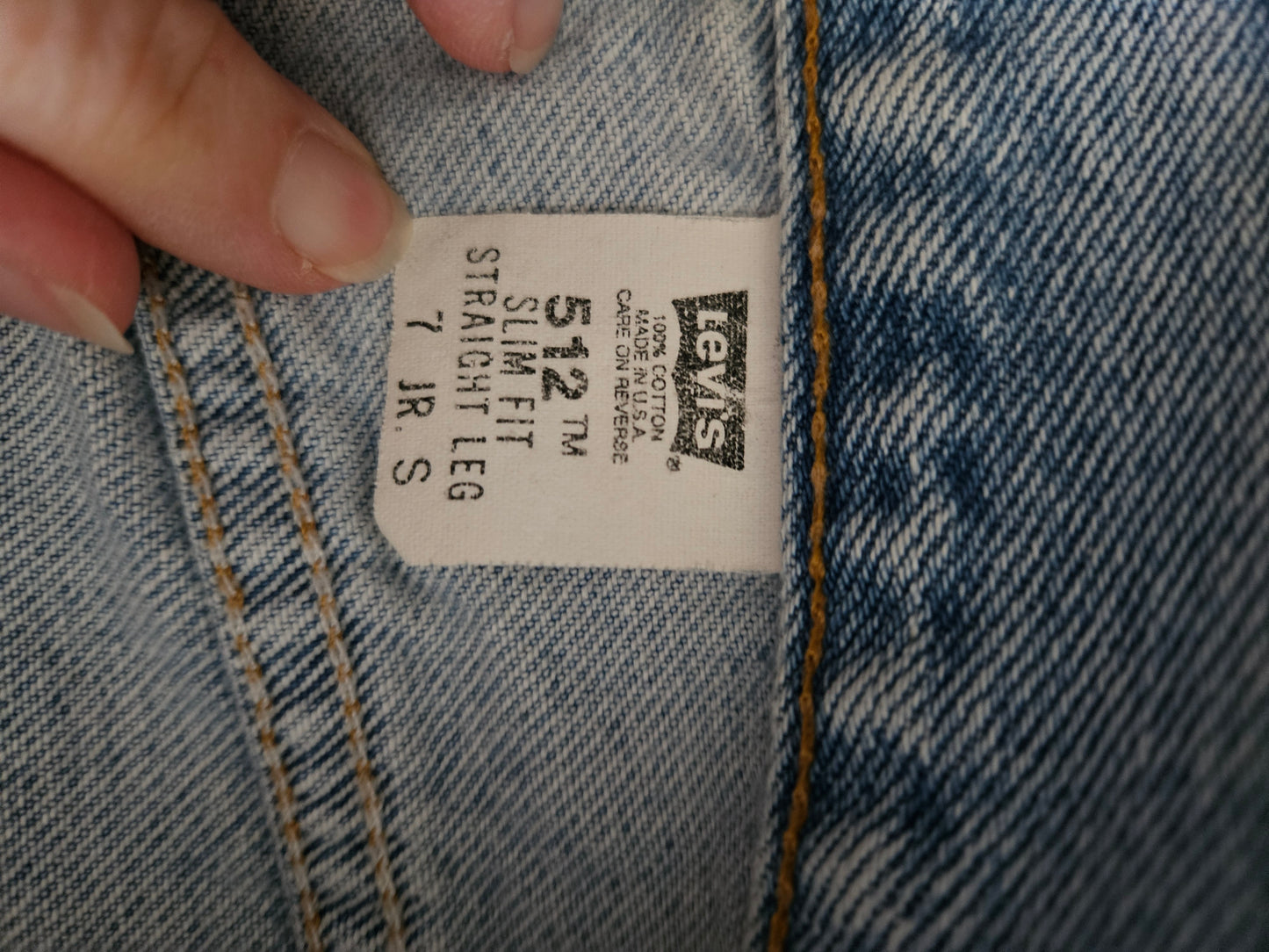 Vintage 90s Levi’s 512 Slim Fit Straight Leg Jeans | Light Wash Denim | Juniors 7 S