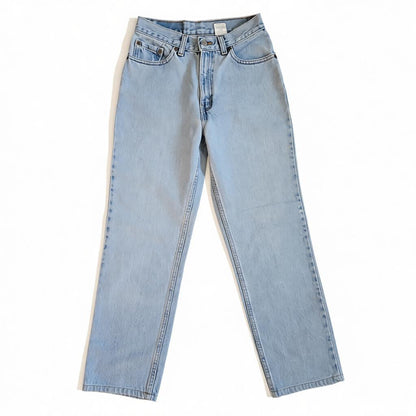 Vintage 90s Levi’s 512 Slim Fit Straight Leg Jeans | Light Wash Denim | Juniors 7 S