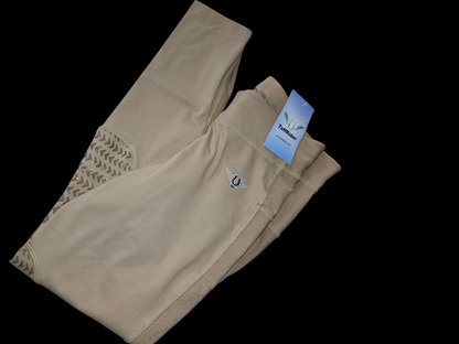 TuffRider Women's Ventilated Schooling Tights - Tan Size M NWOT