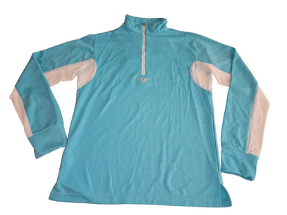 TuffRider Ventilated Technical Long Sleeve Sport Shirt - Aqua