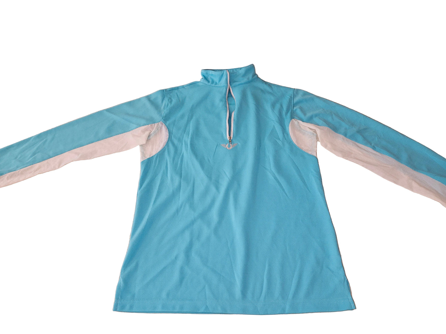 TuffRider Ventilated Technical Long Sleeve Sport Shirt - Aqua