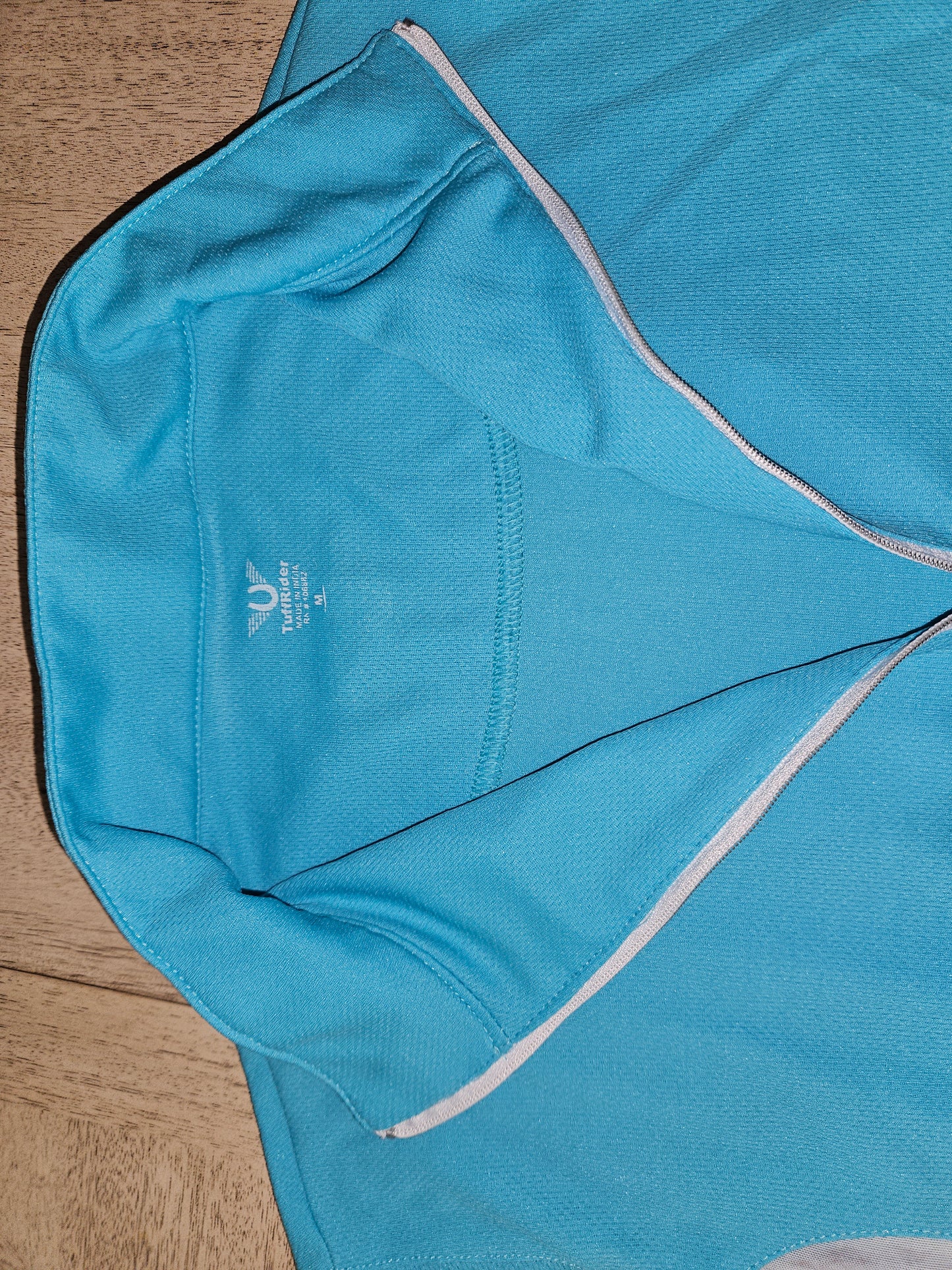 TuffRider Ventilated Technical Long Sleeve Sport Shirt - Aqua