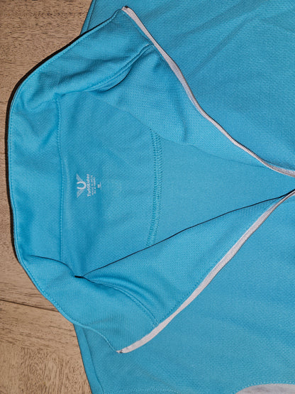 TuffRider Ventilated Technical Long Sleeve Sport Shirt - Aqua
