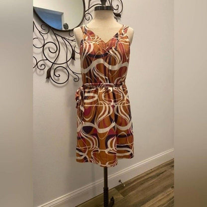 Banana Republic Midi Sheath Dress Earth Tones NWT