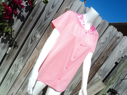 Vintage 60s Vanity Fair Pink Silky Bed Jacket Robe  Small image 3