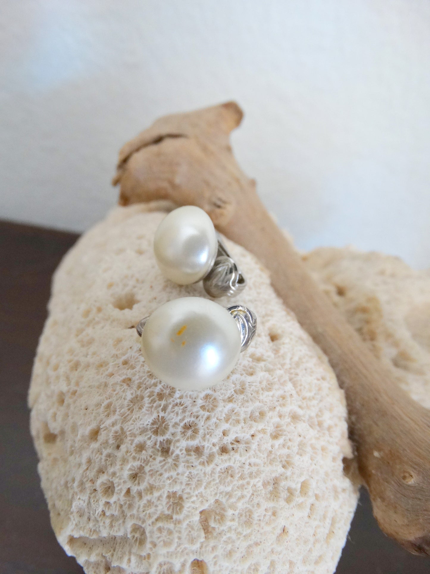 Vintage Sarah  Coventry Faux Pearl Screw-Back Earrings Classic Mid-Century image 1
