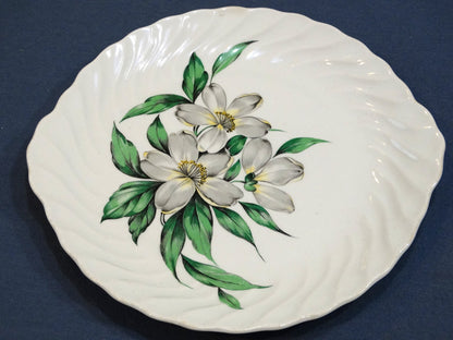 Vintage Royal China Platter WHITE DOGWOOD with handles image 0