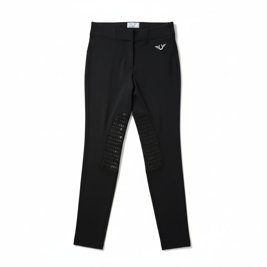 TuffRider Women's Ventilated Schooling Tights - Black/Black Size M NWOT