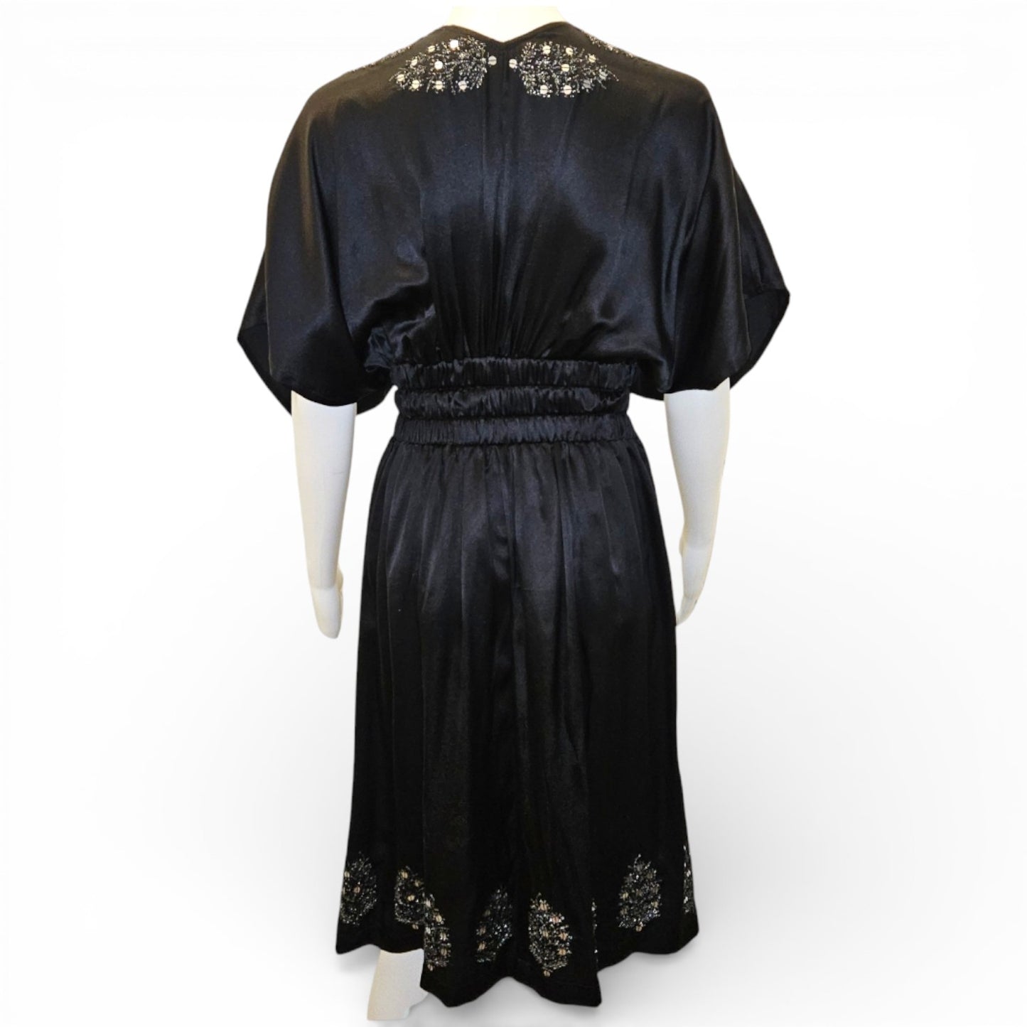 Plenty by Tracy Reese Black Embroidered Kimono Dress Size S