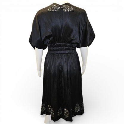 Plenty by Tracy Reese Black Embroidered Kimono Dress Size S