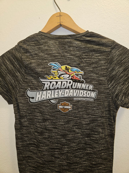 Harley-Davidson Women’s Marled V-Neck Graphic Tee – Gold Logo (NWT)