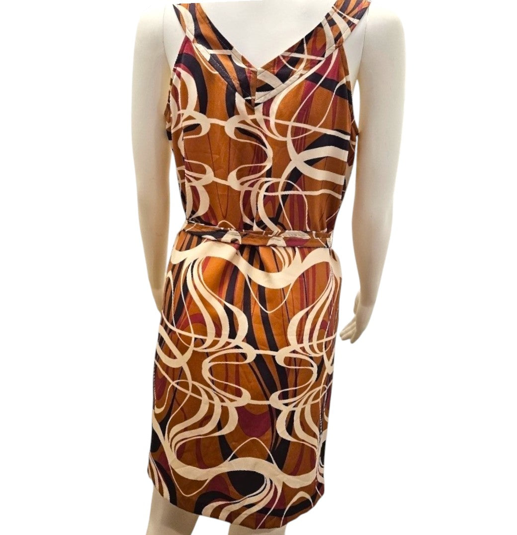 Banana Republic Midi Sheath Dress Earth Tones NWT