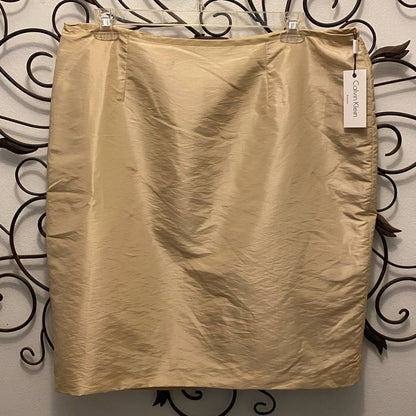🛍️ Calvin Klein 1X Caramel Pencil Skirt lined with slit in Caramel NWT🛍️ image 0
