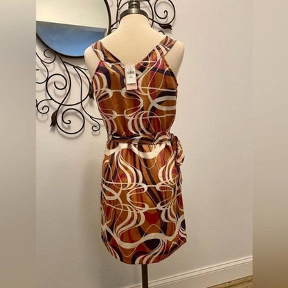 Banana Republic Midi Sheath Dress Earth Tones NWT