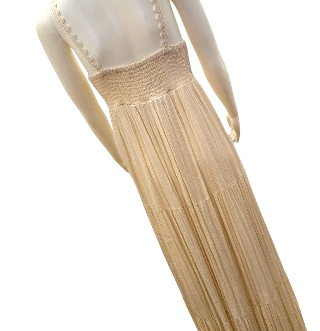 American Eagle Boho Maxi Dress with Hand-Crocheted Bodice – Size Small NWOT