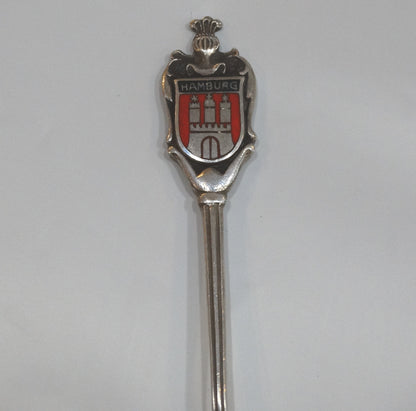 6 GERMANY Deutschland STERLING 800 SILVER ENAMEL SOUVENIR SPOONS image 5