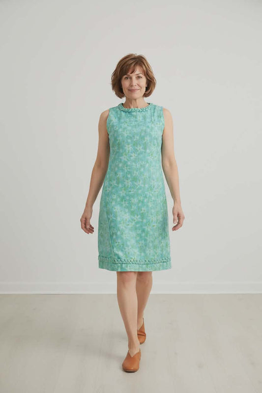 Vintage Lilly Pulitzer 1960s Shift Dress Blue Floral Print Day Dress