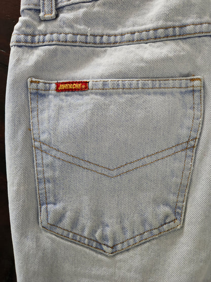 Vintage Jordache High-Waisted Distressed Jean Shorts – Light Wash Denim