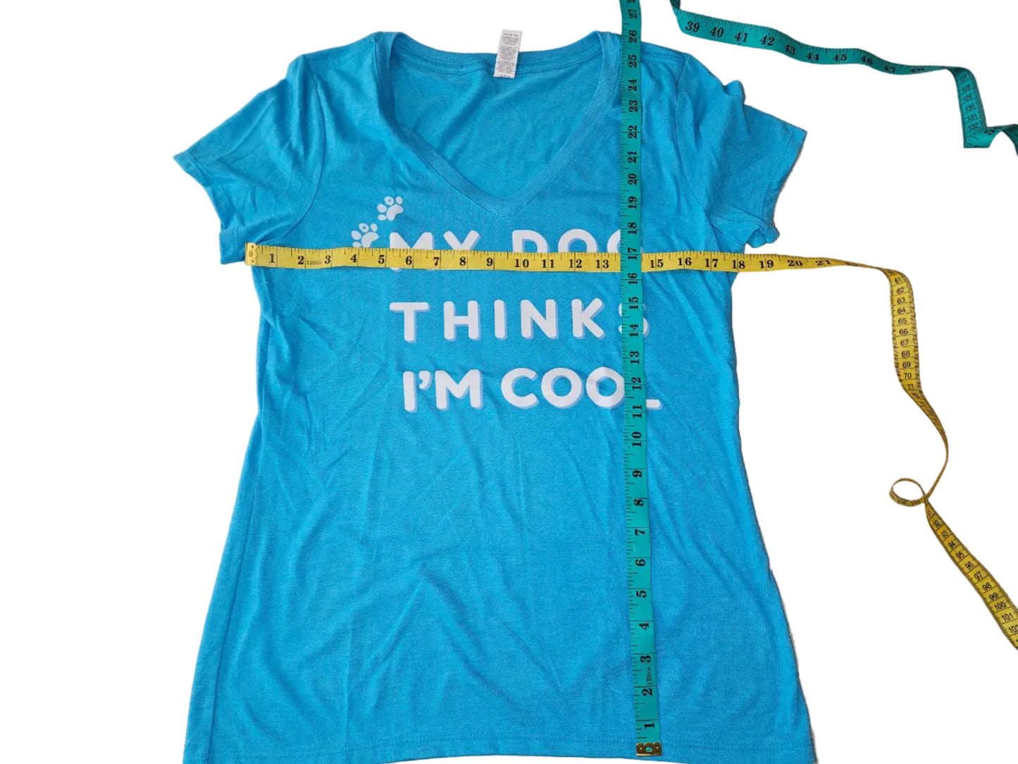 My Dog Thinks I’m Cool V-Neck T-Shirt | Women’s Medium | Supports Sick & Injured Pets