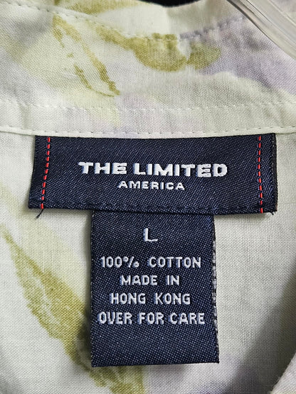 Vintage 90s Semi Sheer Floral Blouse Mint Green Lilac Pastel Small