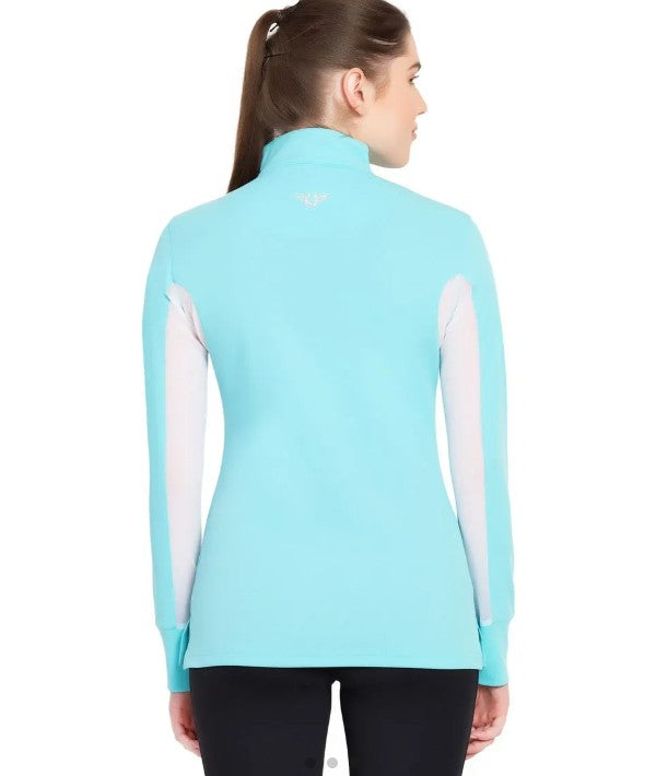 TuffRider Ventilated Technical Long Sleeve Sport Shirt - Aqua